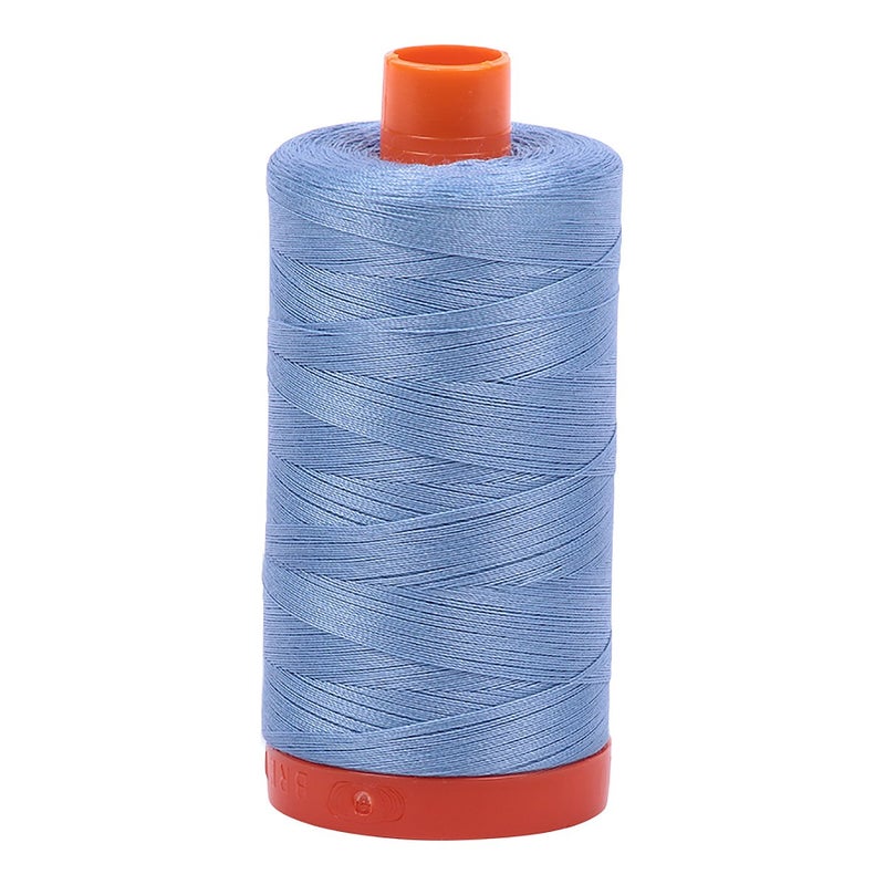 Aurifil Mako Cotton Thread Solid 50wt 1422yds Light Delft Blue